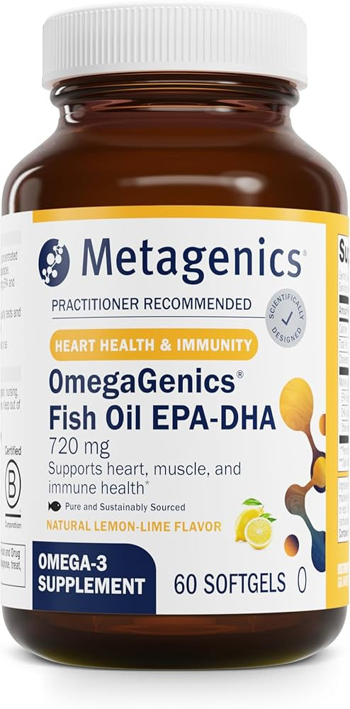 Metagenics OmegaGenics Fish Oil EPA-DHA 720 mg - Omega-3 Fish Oil Supplement - High Potency - for... | Amazon (US)