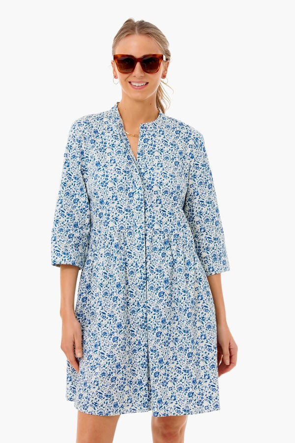 Bluebell Ditsy Floral Royal Shirt Dress | Tuckernuck (US)