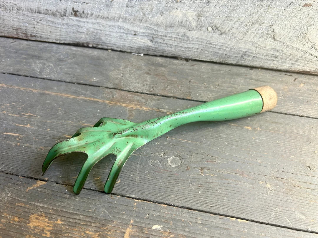 Vintage Green Garden Tool Digging Tool Garden Fork Hand Tool - Etsy | Etsy (US)