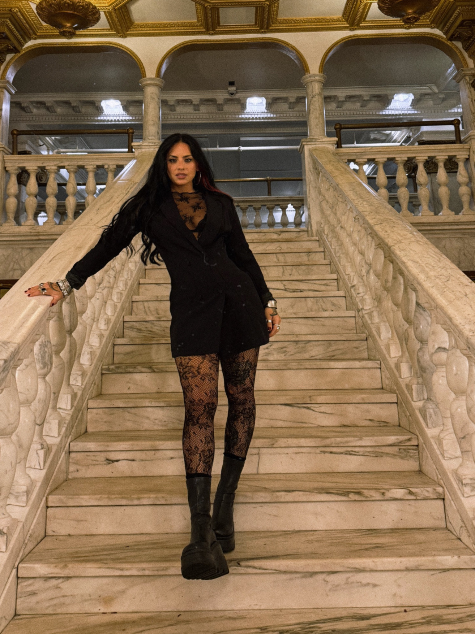 Lace outfit with black blazer 

#LTKHome #LTKParties #LTKU