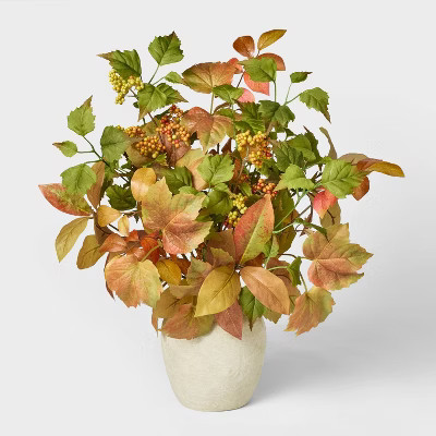 18" Fall Artificial Leaf Arrangement - Threshold™ designed with Studio McGee | Target