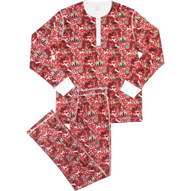 Red Men's Pajamas, Holly Jolly Jungle | Maisonette