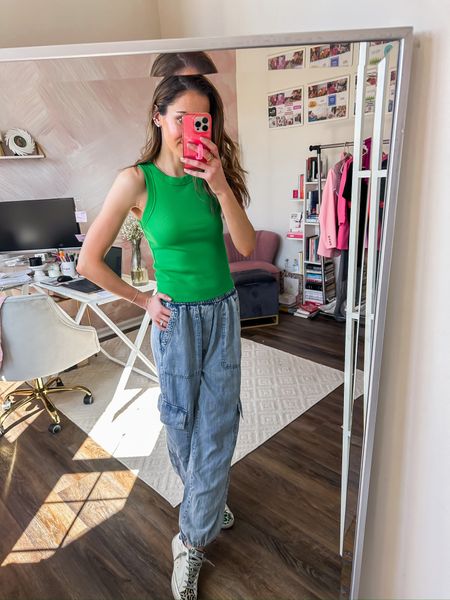 Green tank top from old navy! 

Ribbed tank // fitted tank top // spring outfit // old navy fashion 

#LTKSeasonal #LTKfindsunder50 #LTKstyletip