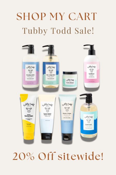 Tubby Todd Sale happening tonight! 20% Off Site wide! Grab some of my favorites! 

Baby bath essentials - bath time essentials- Sale

#LTKBaby #LTKSaleAlert #LTKFindsUnder100