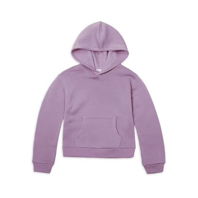 Wonder Nation Girls Fleece Hoodie with Long Sleeves, Sizes 4-18 & Plus | Walmart (US)