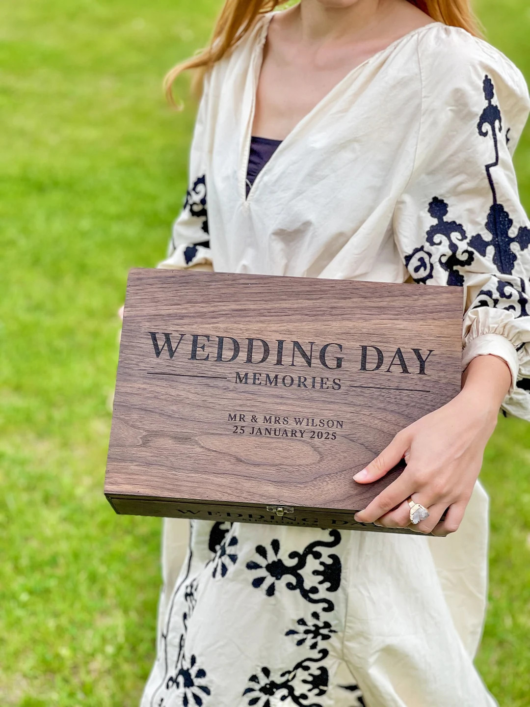 Wedding Engagement Gift for Couples Personalized Wooden Memory Keepsake Card Box Christmas Gift f... | Etsy (US)