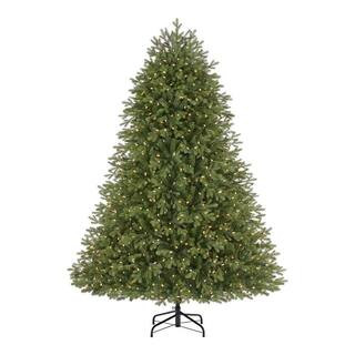 Home Decorators Collection 7.5 ft. Brookside Fraser Fir LED Pre-Lit Artificial Christmas Tree w... | The Home Depot