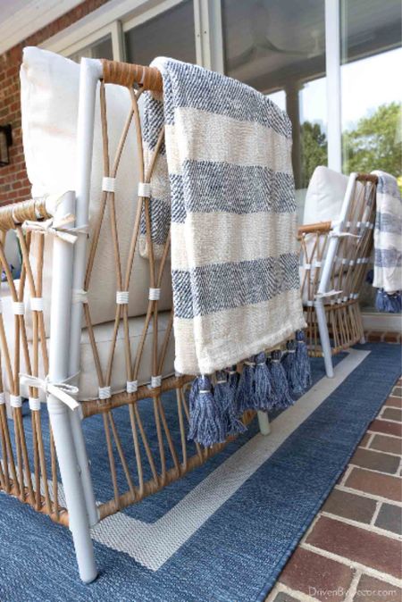 I love these striped tassel throws for chilly nights on our porch! They add style when hung on the back of our chairs too! 

#LTKhome #LTKfindsunder50 #LTKsalealert