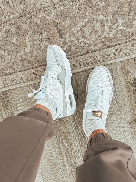 Neutral Nike sneakers - So comfy! 
Abercrombie YBP joggers - XS
Amazon white crew socks 

#LTKfindsunder100 #LTKshoecrush