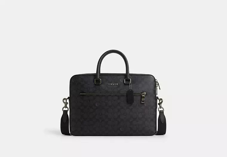 Ethan Slim Brief In Signature Canvas | Coach Outlet CA