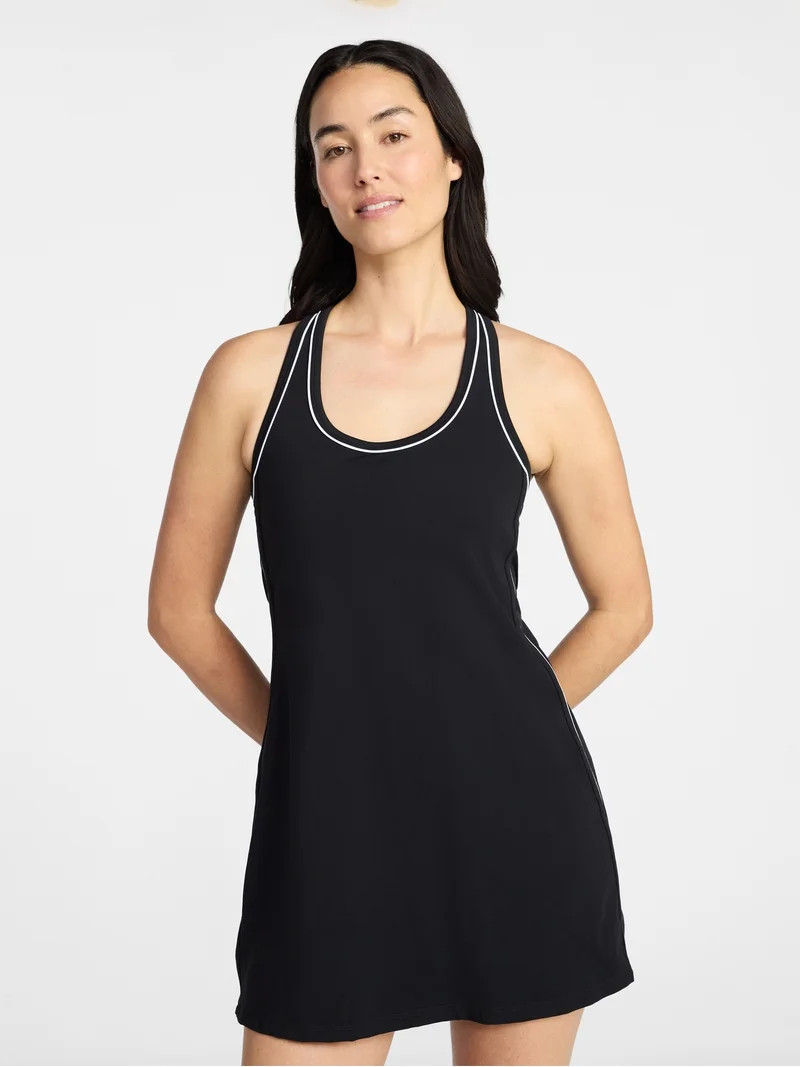 Avia Women's Piped Trim Active Dress, Sizes XS-4X | Walmart (US)