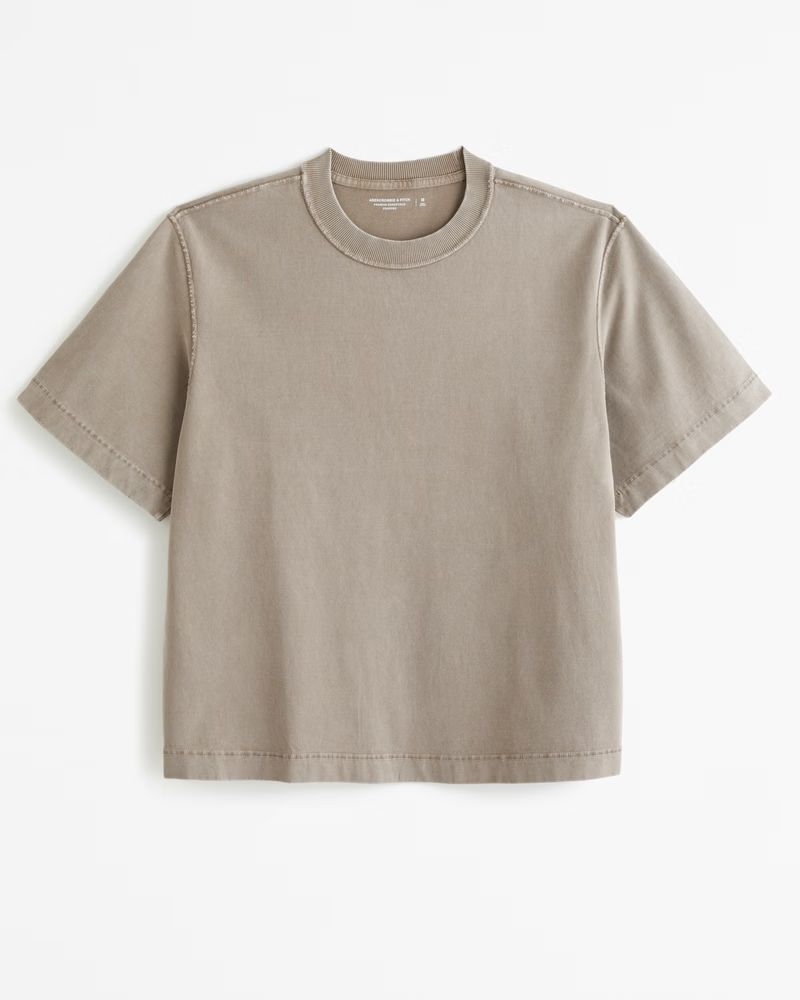 Online ExclusivePremium Heavyweight Cropped Tee | Abercrombie & Fitch (US)