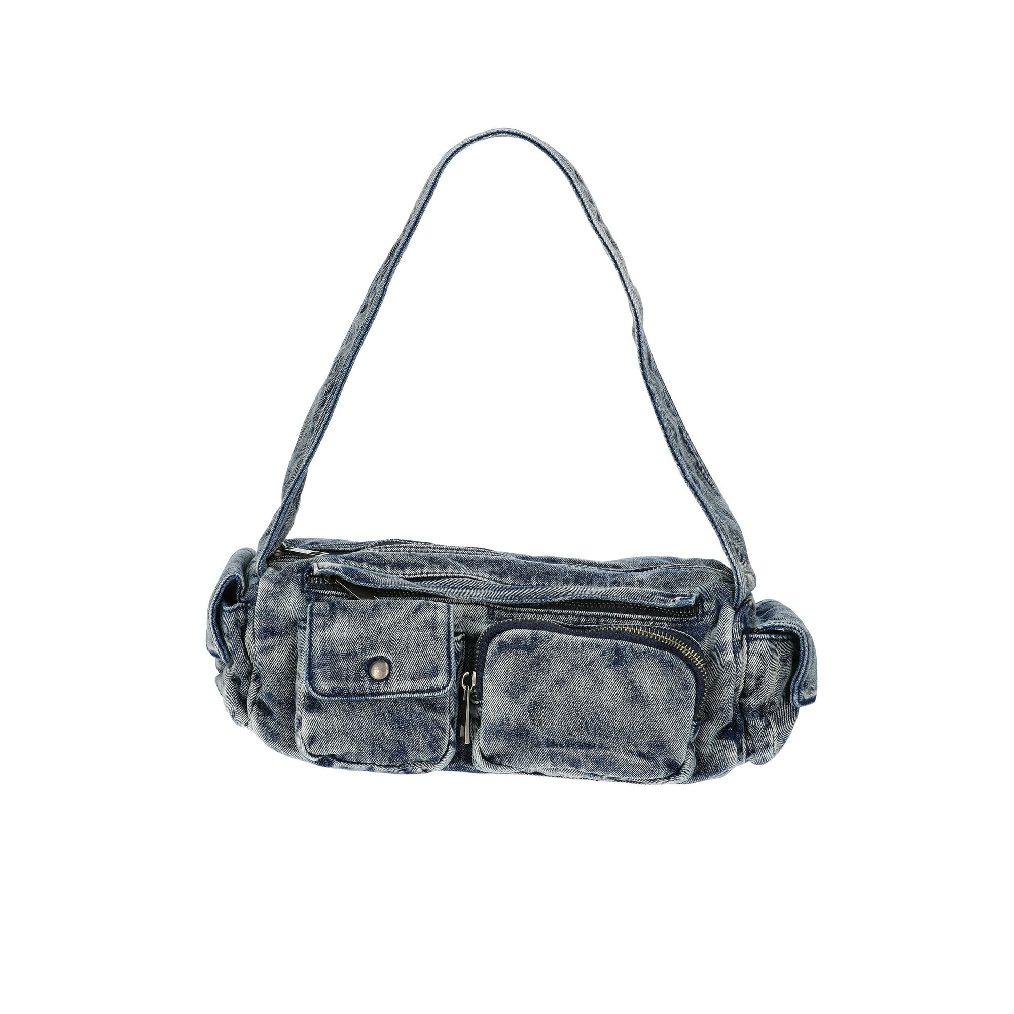 No Boundaries Women's Denim Cargo Shoulder Bag, Blue | Walmart (US)