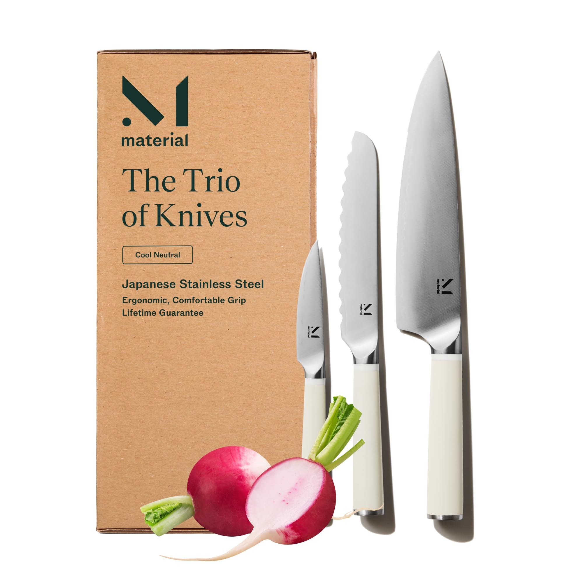 Material, Knife Trio, Carbon Stainless Steel Japanese Chef's Knife for Chopping and Cutting, Razo... | Amazon (US)