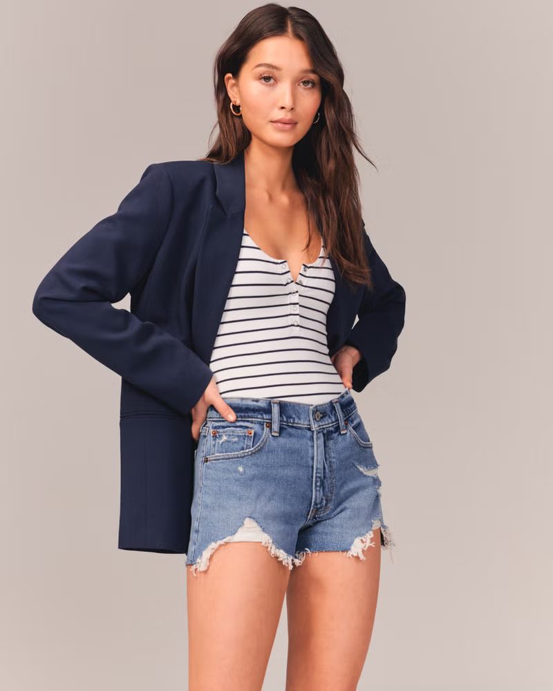 Mid Rise Mom Shorts | Abercrombie & Fitch (US)