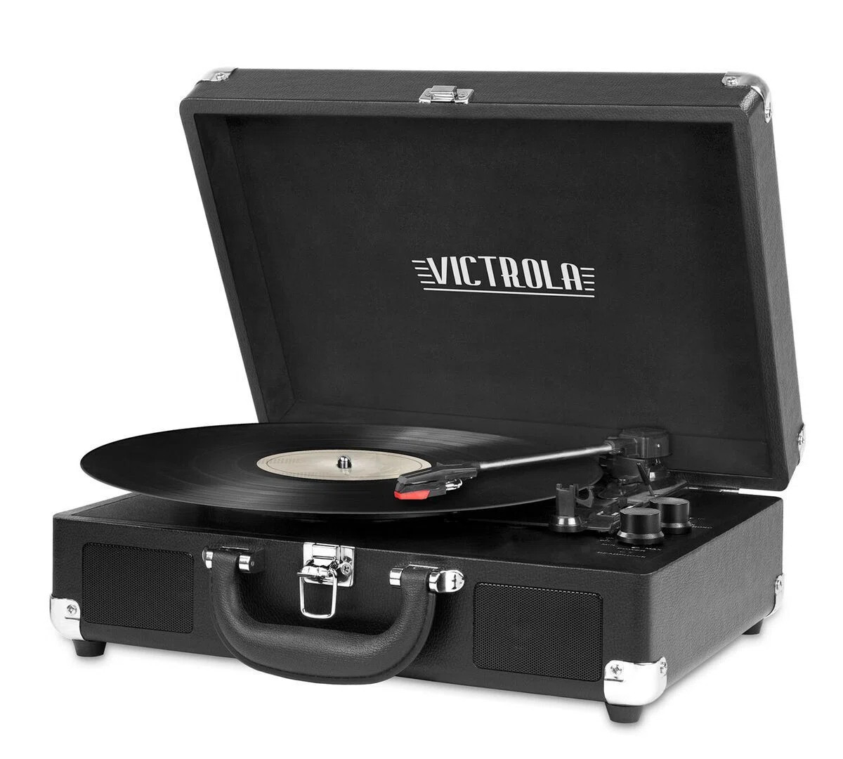 Victrola Bluetooth Suitcase Decorative Record Player with 3-Speed Turntable & Reviews | Wayfair | Wayfair North America
