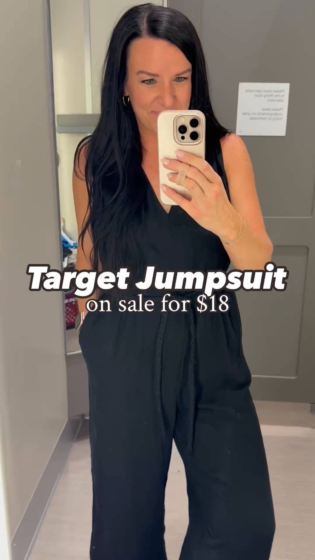 Target jumpsuit is $18 on sale 40% off right now! It also comes in a taupe and coral color. It fits true to size, I’m in a small and I’m 5‘5“ for reference. 

This will be so cute for work, family reunion, vacation, a summer outing, brunch, or errands! It’s an easy look to feel put together! Great for teachers, too!