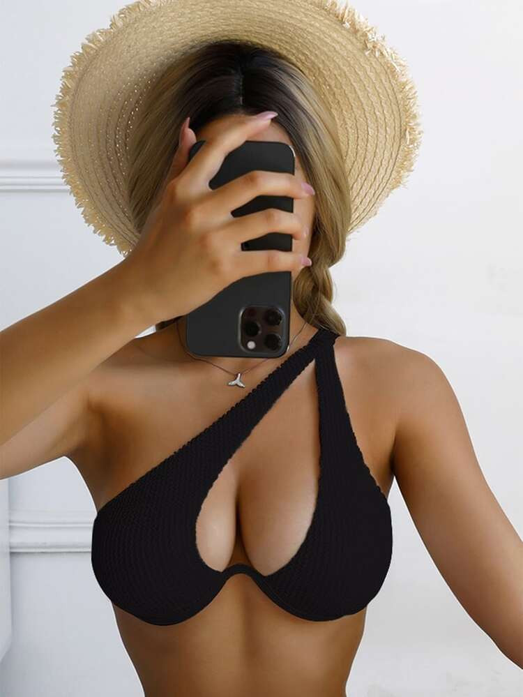 One Shoulder Underwire Bikini Top | SHEIN