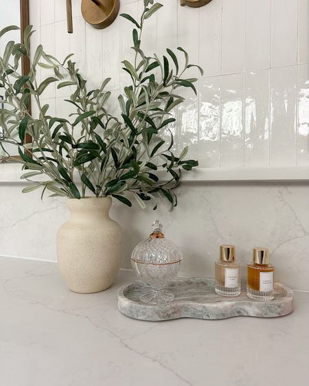 Target bathroom decor on sale! I love this little olive plant - perfect size for counter decor! The little glass jar is vintage but linked similar!

#LTKHome #LTKSaleAlert #LTKFindsUnder50
