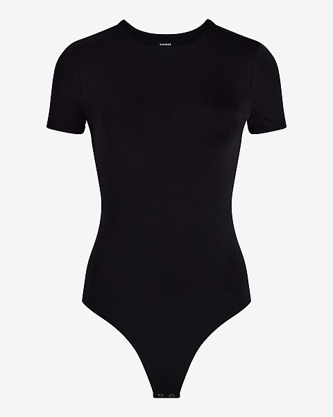Body Contour Compression Crew Neck Short Sleeve Bodysuit | Express