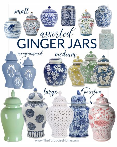 Ginger jars are so decorative and useful. Here are some of my favorites in assorted sizes and colors.

#LTKHome
