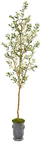Nearly Natural 7.5’ Olive Artificial Decorative Planter Silk Trees Green | Amazon (US)