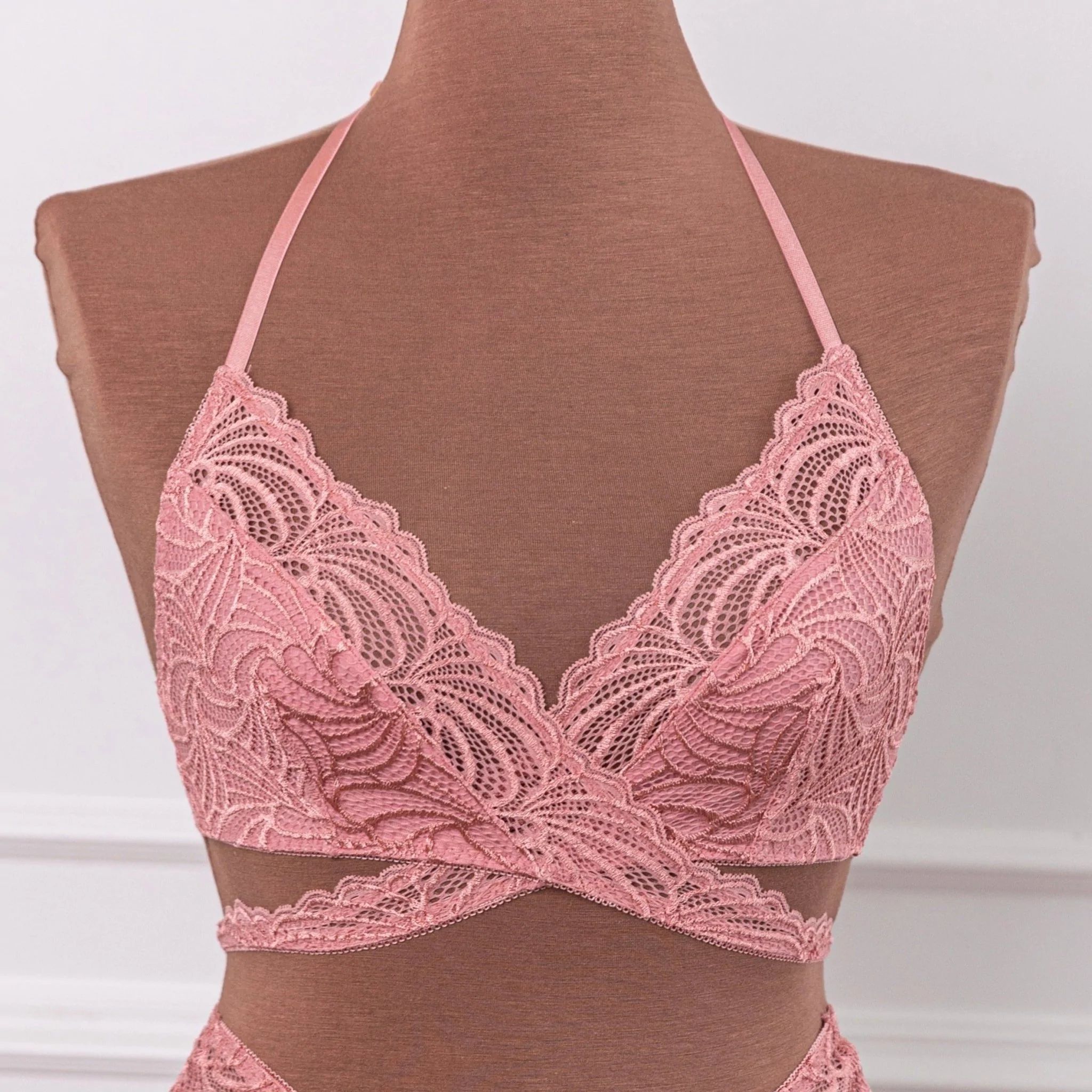 Strappy Wrap Bralette - Dusty Rose | Mentionables