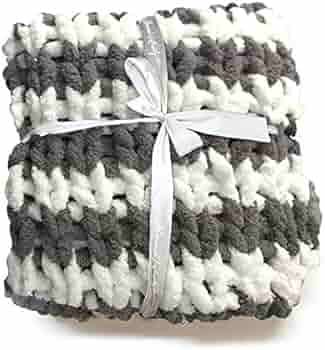 Amazon.com: Abound Chunky Knit Blanket Throw - 50"x60" - Soft Chenille Yarn Knitted Blanket - Cro... | Amazon (US)