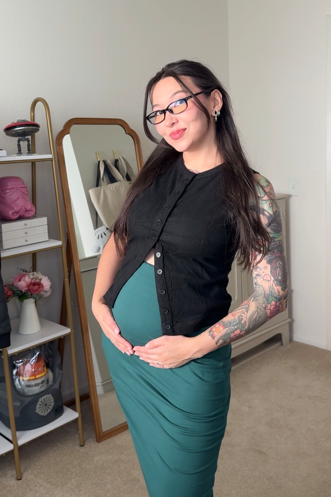 easy second trimester / maternity friendly Amazon outfit inspo 💫

maternity midi skirt + button up top + accessories

#LTKBump #LTKootd #LTKPetite