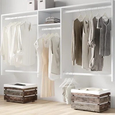 Grid 96" W Basic Hanging Closet System | Wayfair North America