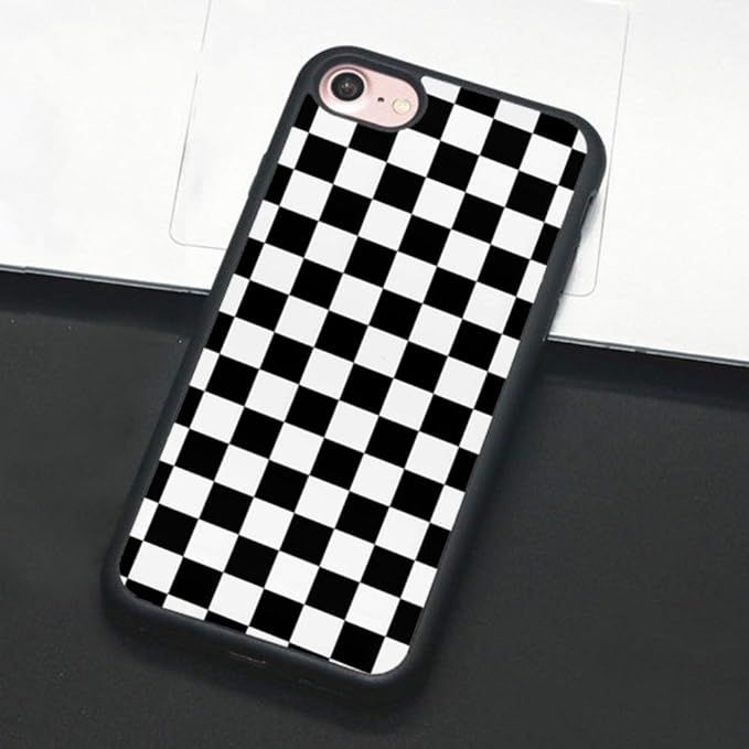 Checkerboard Phone Case Compatible with iPhone 12 11 Pro Max XS XR X 7 8 Plus 6 6s 5 5s Hard Cove... | Amazon (US)