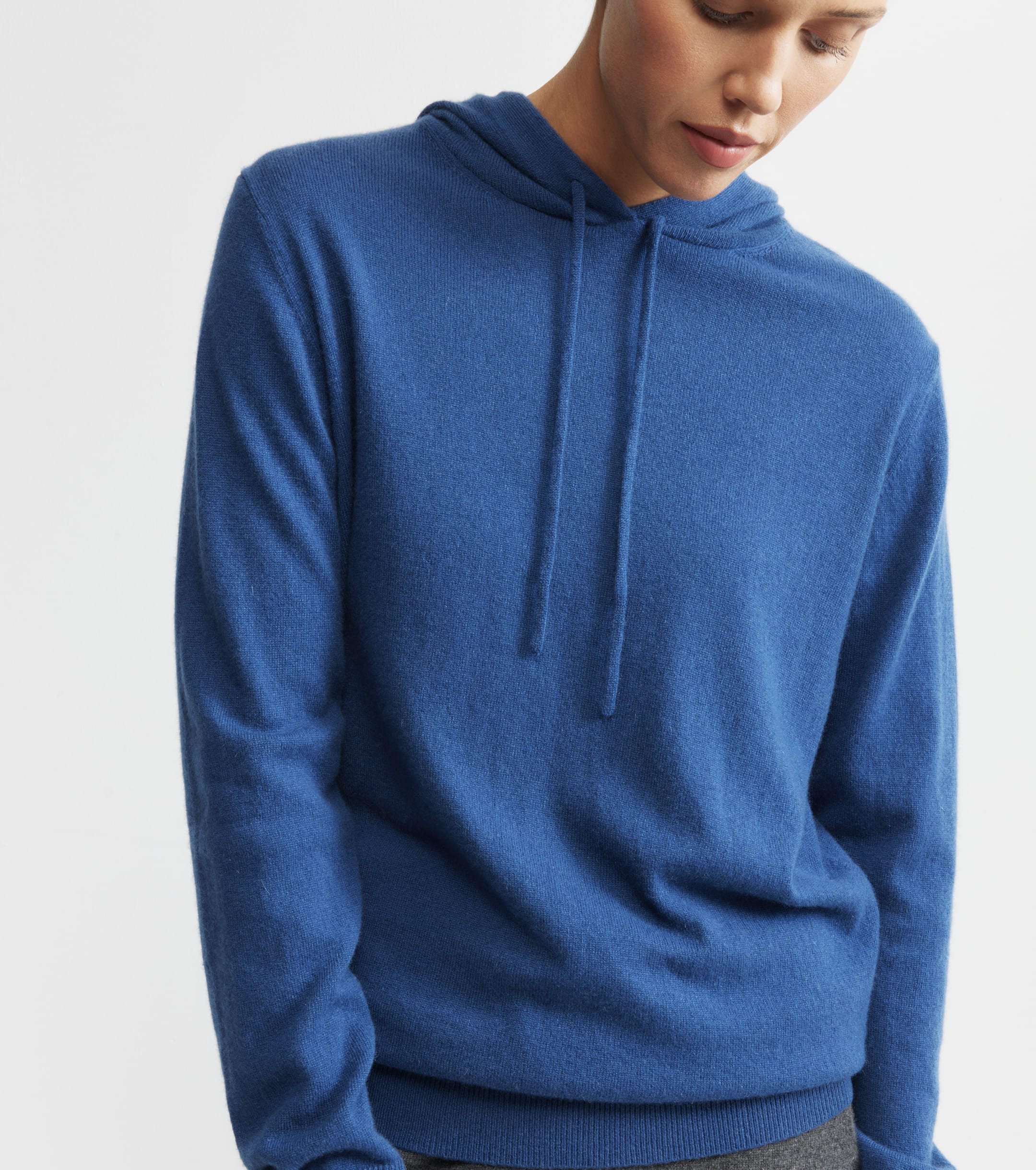 Unisex Cashmere Hoodie - Indigo | Elle & Riley