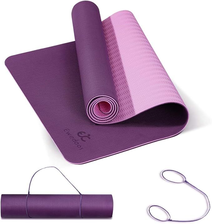 Ewedoos Yoga Mat Non Slip TPE Yoga Mats Exercise Mat Eco Friendly Workout Mat for Yoga, Pilates a... | Amazon (US)