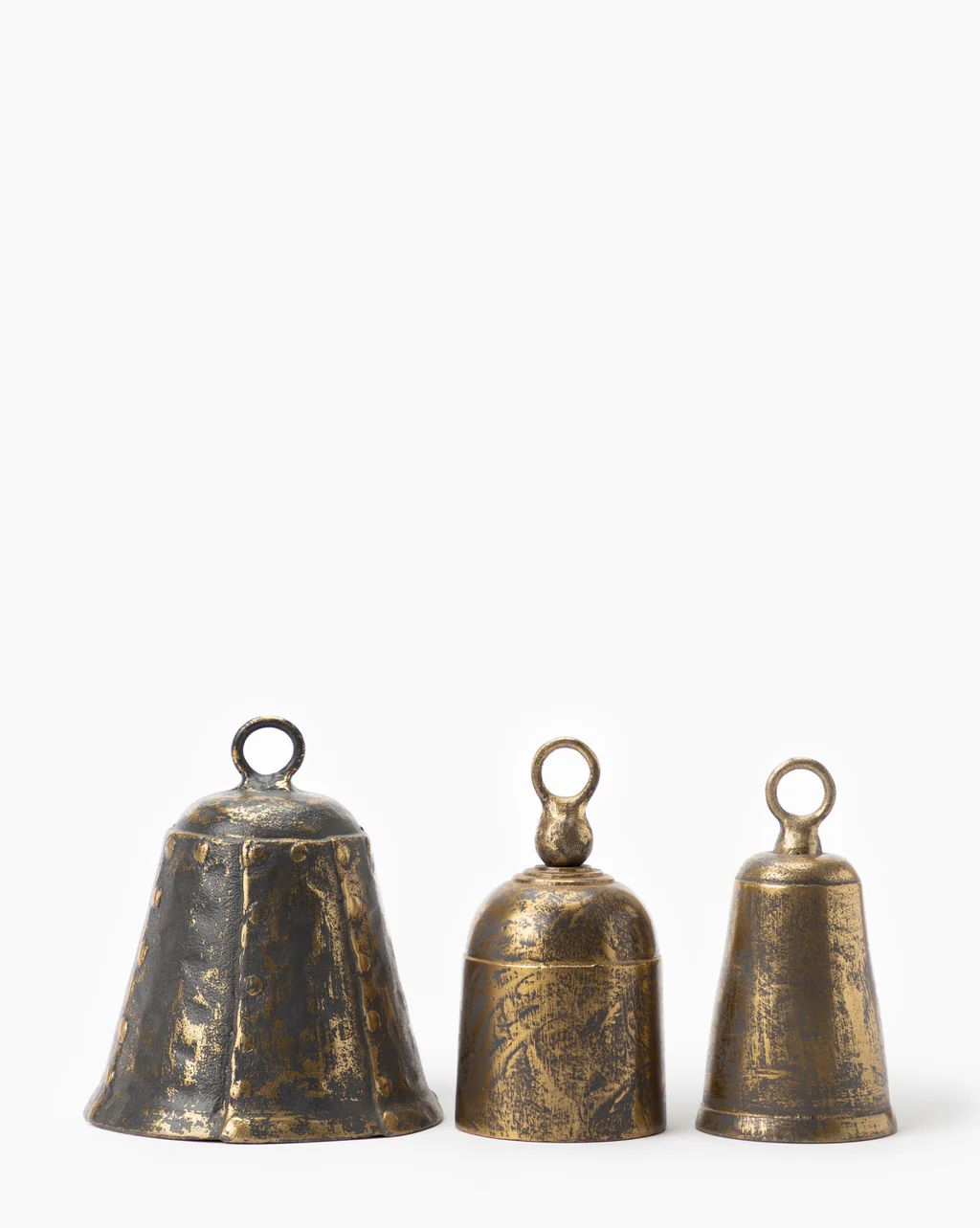 Aged Brass Bells (Set of 3) | McGee & Co.