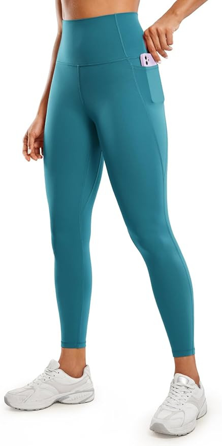 CRZ YOGA Womens Butterluxe Workout Leggings 25 Inches - High Waisted Gym Yoga Pants with Pockets ... | Amazon (US)