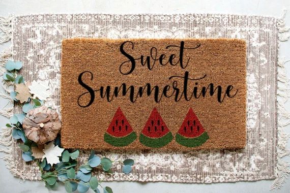 Sweet Summertime Doormat - Watermelon Doormat - Summer Doormat - Welcome Mat | Etsy (US)