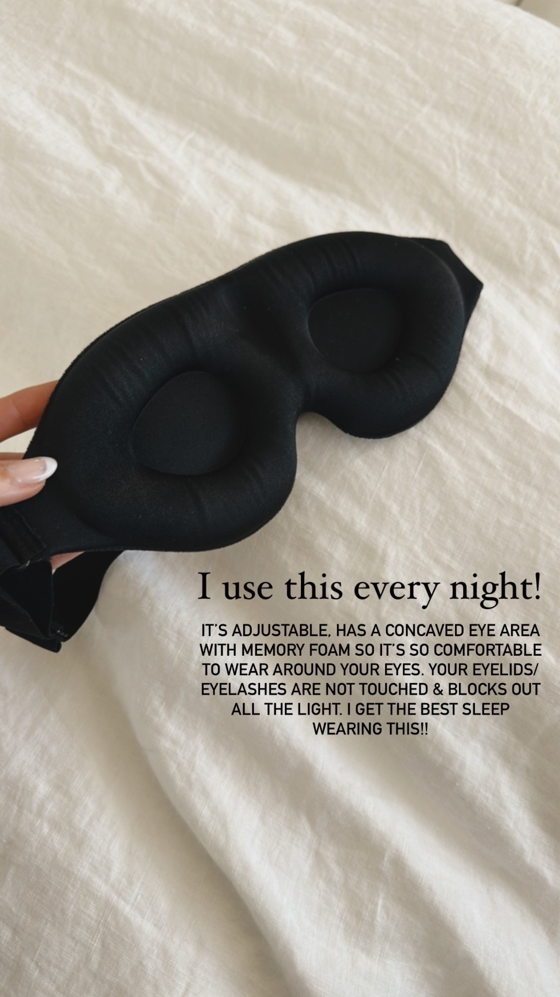 I use this eye mask every night and I get the best sleep🙌🏼
StylinByAylin, Aylin

#LTKselfcare #LTKTravel #LTKBeauty