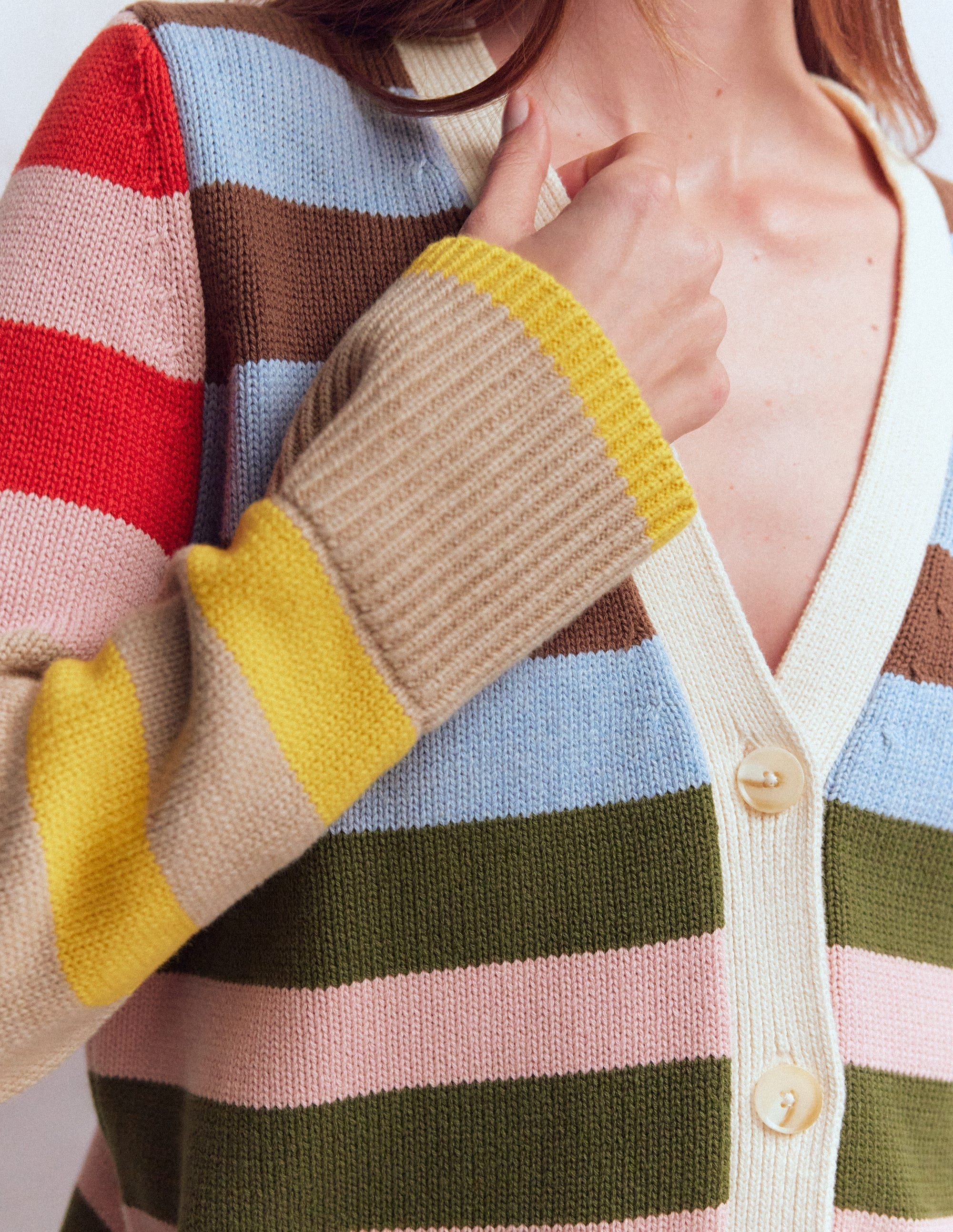 Lucy Relaxed Cotton Cardigan-Multi Hotch | Boden (US)