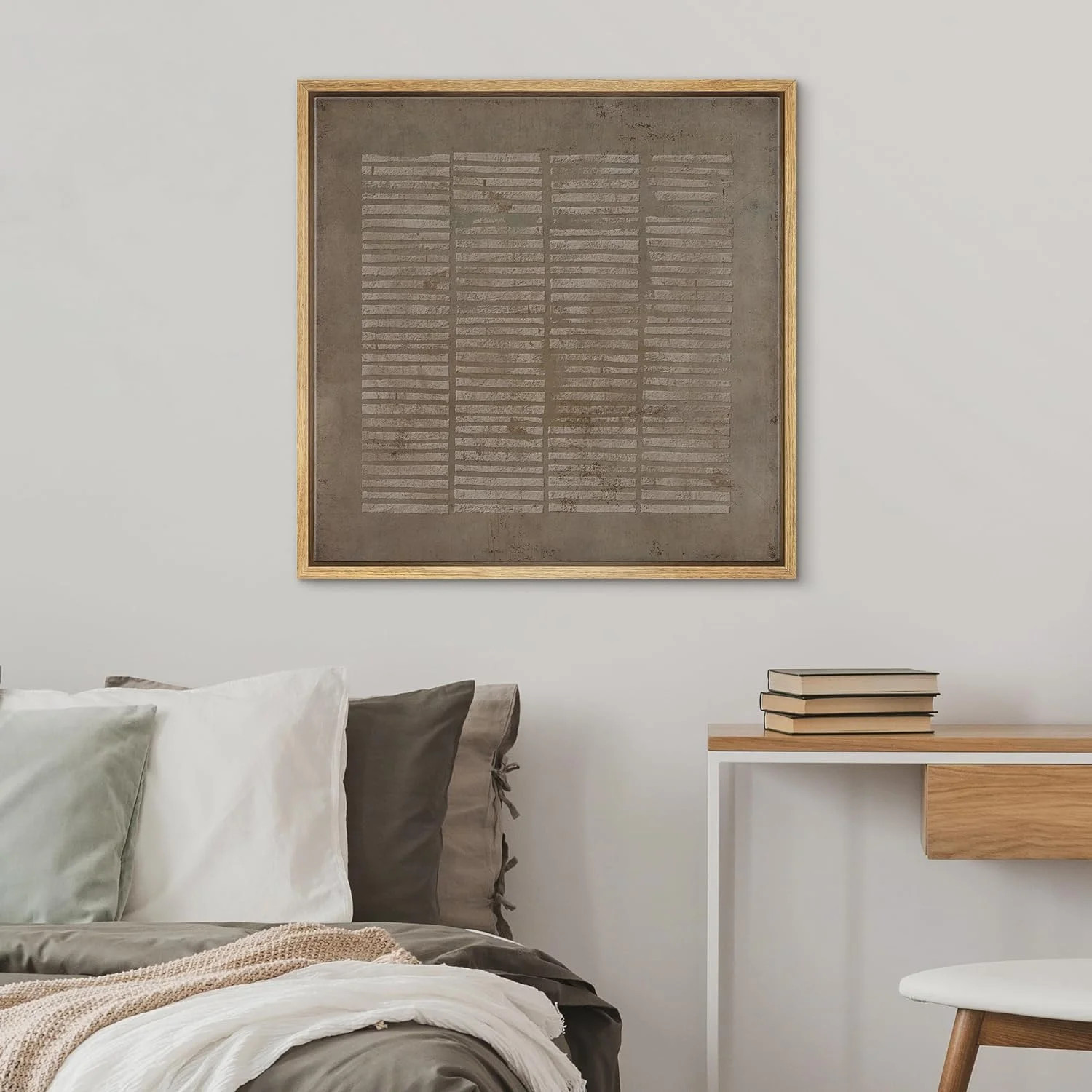 PixonSign Framed Canvas Wall Art Geometric Minimal Retro Line Pattern Print Abstract Fine Art Dec... | Walmart (US)