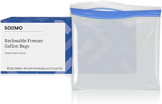 Amazon Brand - Solimo Freezer Gallon Bags, 90 Count | Amazon (US)