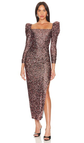 Lourdes Dress in Dark Rose | Revolve Clothing (Global)