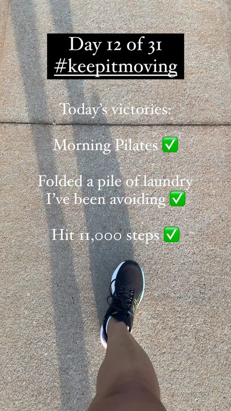 Day 12 of 31 #keepitmoving


I definitely feel every bit of the extra 15 mins added to the walks for May, but pushing through to 45 mins always makes me feel accomplished. I’m proud of me. 

#LTKVideo #LTKActive #LTKFitness