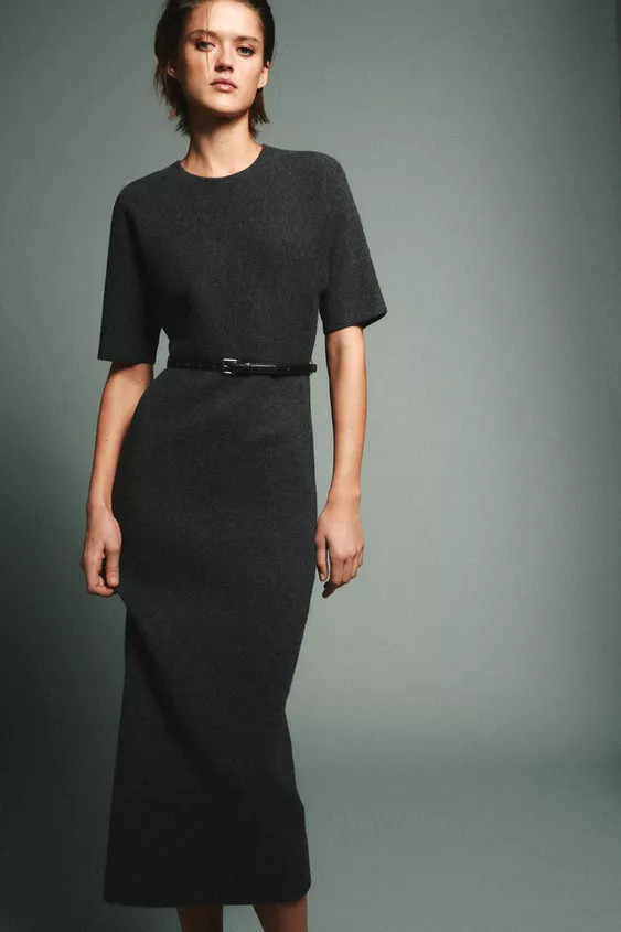 BELTED MIDI DRESS | Zara UK