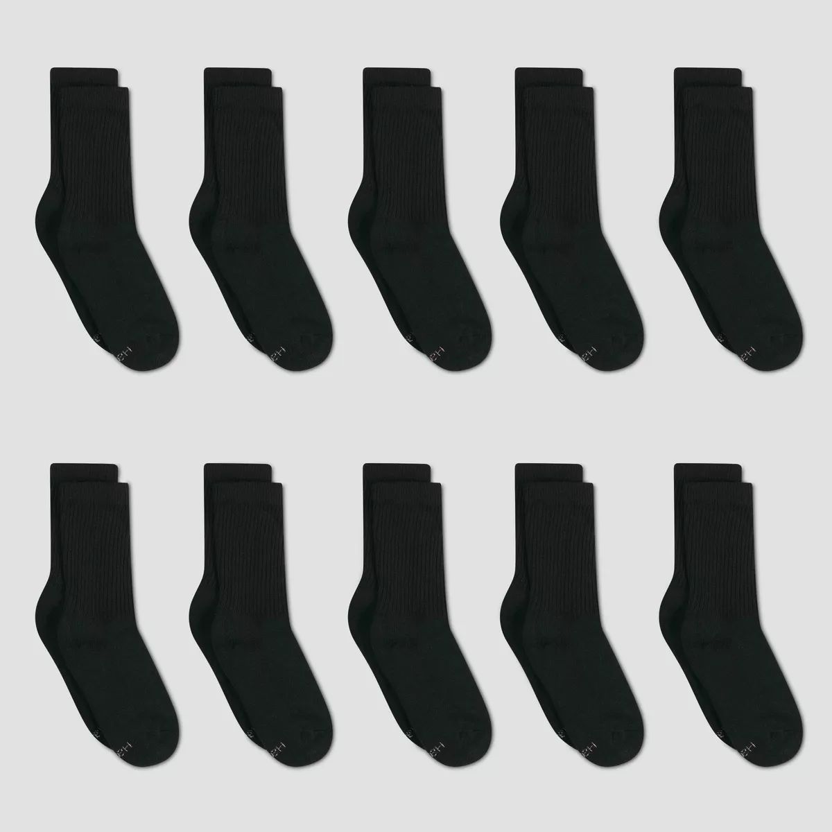 Hanes Women's Cushioned 10pk Crew Socks - 5-9 | Target