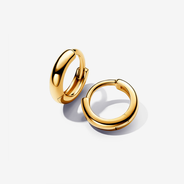 Pandora Round Huggie Hoop Earrings | Pandora US