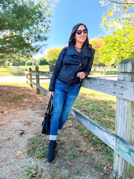 If you need a Moto jacket - this one from VICI is a must have for this fall 

Stretchy, comfortable, soft, and super flattering makes it a wardrobe must 

#LTKover40 #LTKfindsunder100