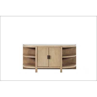 Curved 2-Door Console Table With Top | Wayfair North America