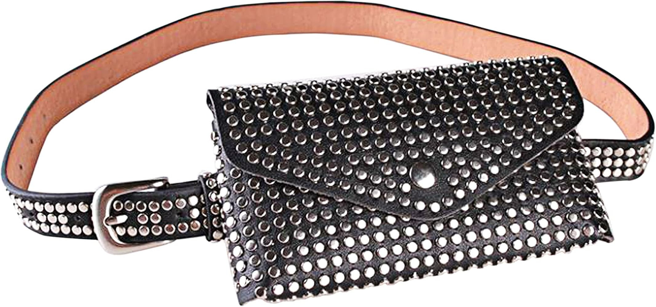 Gürteltasche für Damen und Mädchen, mit Nieten, Glitzer, Umschlag, Clutch, Handy, Geldbörse, ... | Amazon (DE)