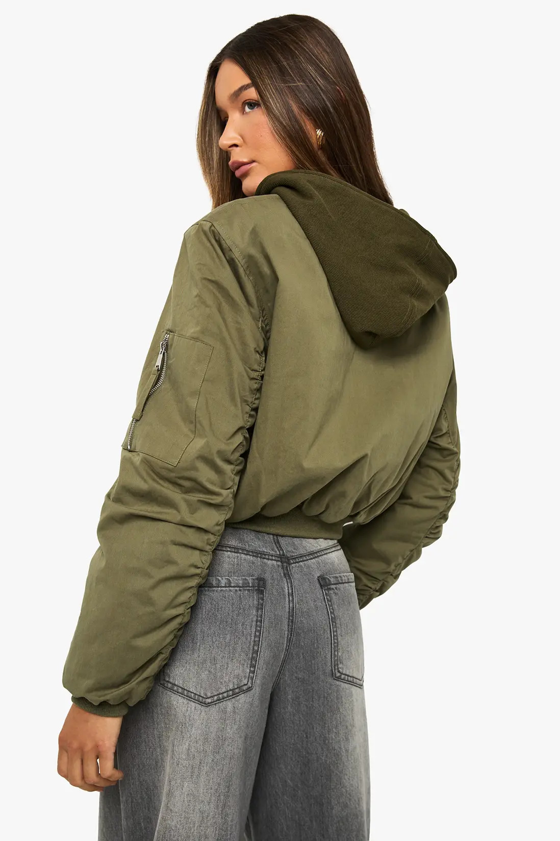 Contrast Hood Bomber Jacket | Nasty Gal US