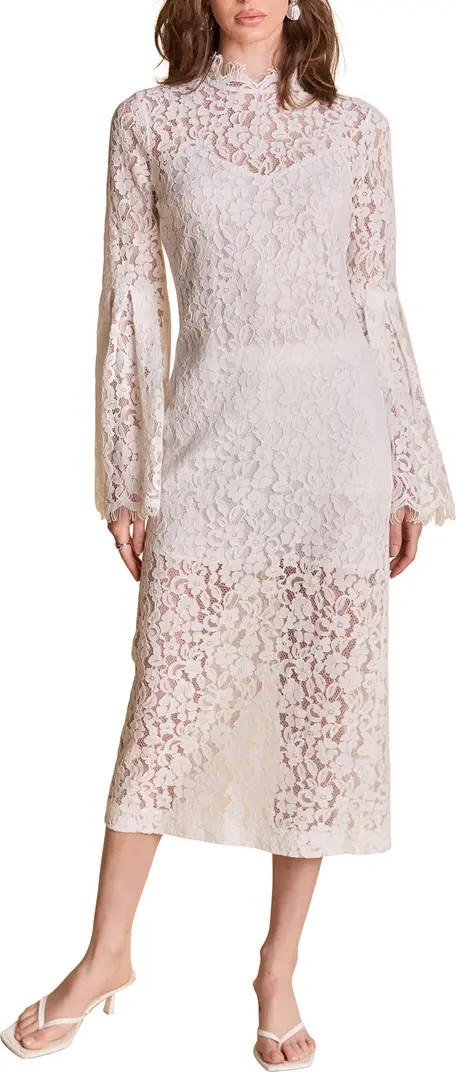 Endless Rose Lace Long Sleeve Midi Dress | Nordstrom | Nordstrom